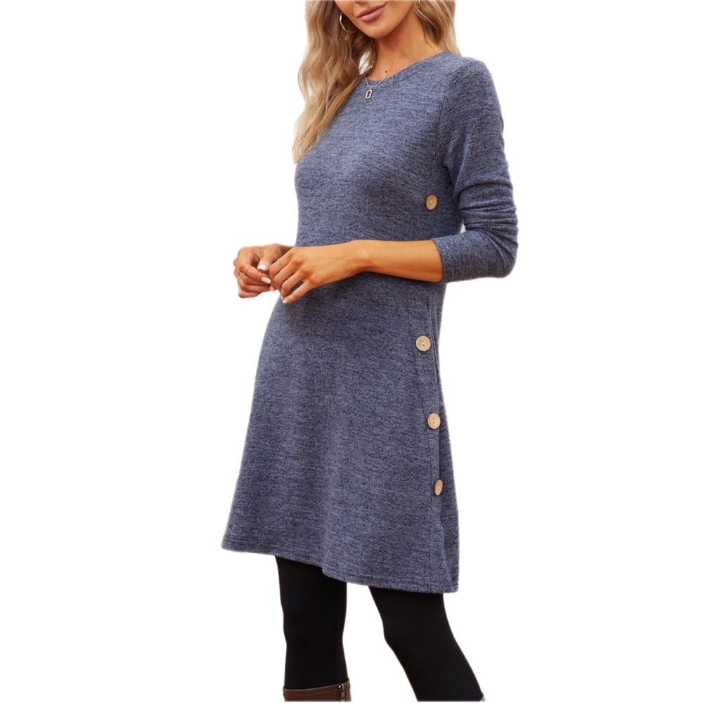 NWT Jar Of Love Long Sleeve Fall Sweater Dress With Pockets Size S